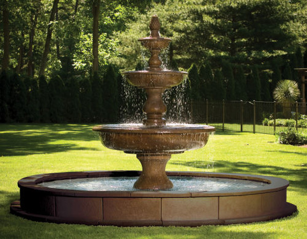 Park Size Monticello Fountain on twelve foot pool Garden Statuary